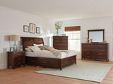 Barstow Queen Storage Bed Pinot Noir - Ella Furniture