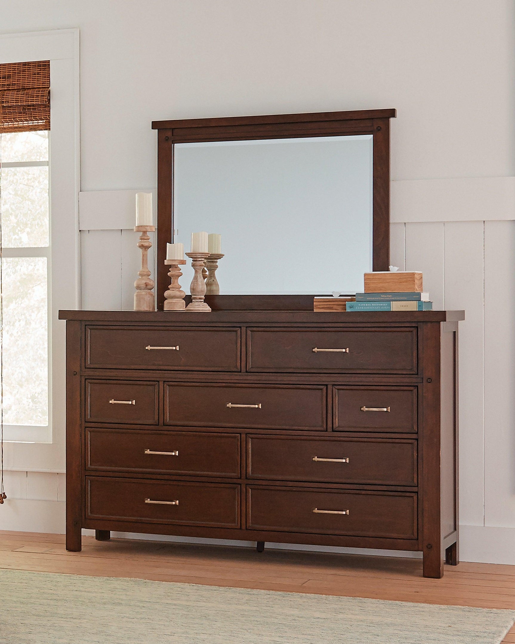 Barstow 8-Drawer Door Chest Pinot Noir - Ella Furniture