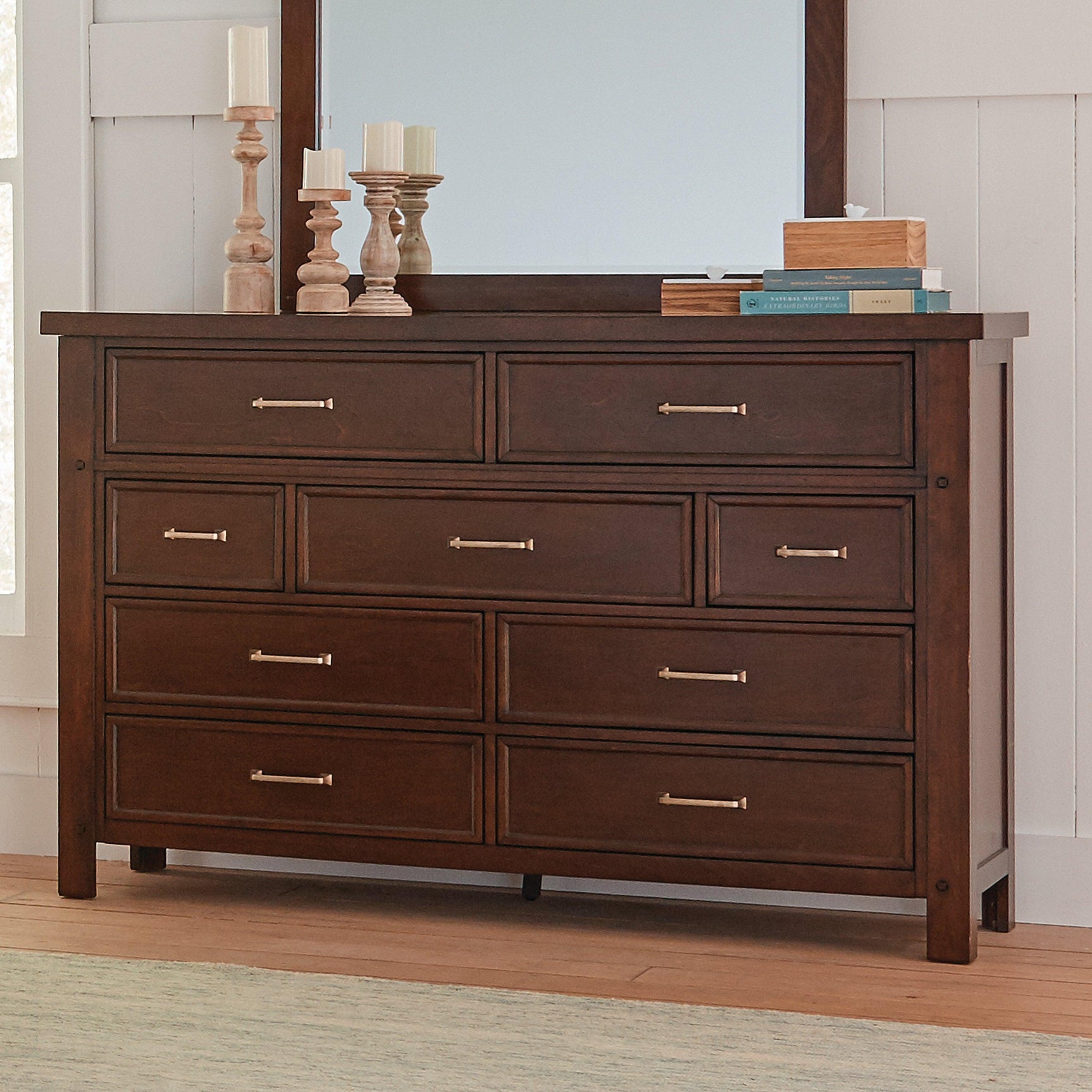 Barstow 8-Drawer Door Chest Pinot Noir - Ella Furniture