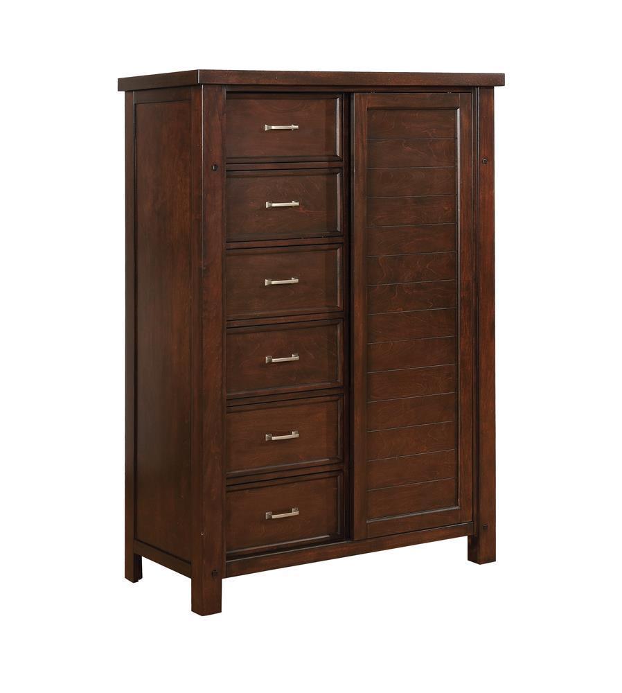 Barstow 8-Drawer Door Chest Pinot Noir - Ella Furniture