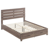 Brantford Queen Storage Bed Barrel Oak - Ella Furniture