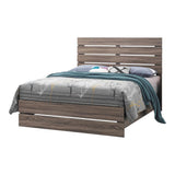 Brantford Queen Panel Bed Barrel Oak - Ella Furniture