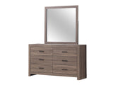 Brantford Rectangle Dresser Mirror Barrel Oak - Ella Furniture