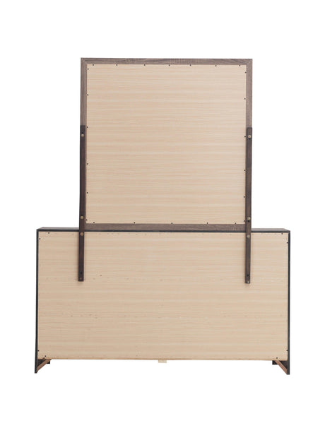 Brantford Rectangle Dresser Mirror Barrel Oak - Ella Furniture