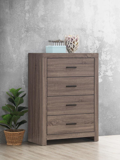 Brantford 4-Drawer Chest Barrel Oak - Ella Furniture