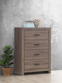 Brantford 4-Drawer Chest Barrel Oak - Ella Furniture