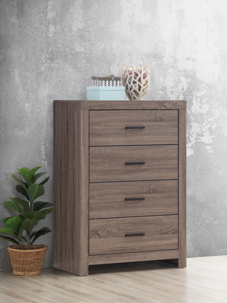 Brantford 4-Drawer Chest Barrel Oak - Ella Furniture