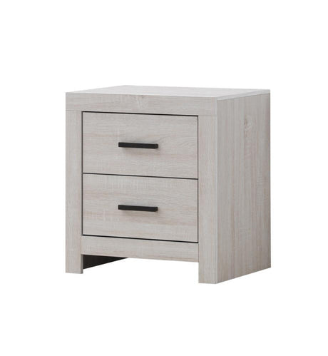Brantford 2-Drawer Nightstand Coastal White - Ella Furniture
