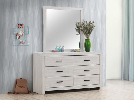 Brantford 6-Drawer Dresser Coastal White - Ella Furniture