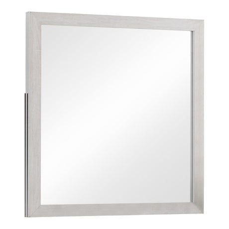Brantford Rectangle Dresser Mirror Coastal White - Ella Furniture