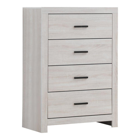 Brantford 4-Drawer Chest Coastal White - Ella Furniture