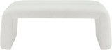 Arc Cream Boucle Fabric Bench - Ella Furniture