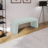 Arc Green Faux Leather Bench - Ella Furniture