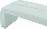 Arc Green Faux Leather Bench - Ella Furniture