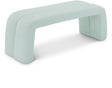 Arc Green Faux Leather Bench - Ella Furniture