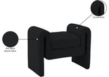 Stylus Black Boucle Fabric 31.5" Bench - Ella Furniture