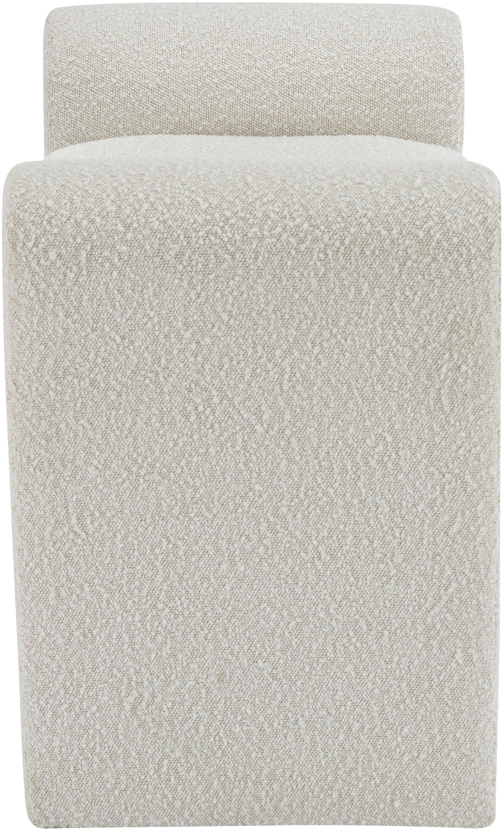 Stylus Cream Boucle Fabric 31.5" Bench - Ella Furniture