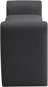 Stylus Black Boucle Fabric 51" Bench - Ella Furniture