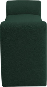 Stylus Green Boucle Fabric 51" Bench - Ella Furniture