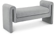 Stylus Grey Boucle Fabric 51" Bench - Ella Furniture