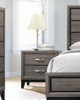 Watson 2-Drawer Nightstand Grey Oak And Black - Ella Furniture