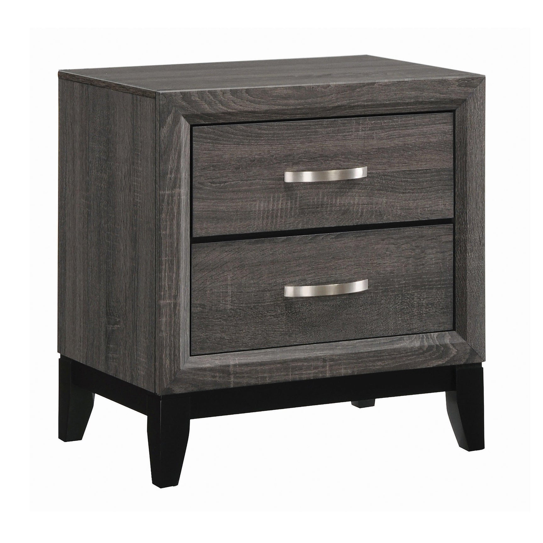 Watson 5-Drawer Chest Grey Oak And Black - Ella Furniture