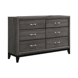 Watson 5-Drawer Chest Grey Oak And Black - Ella Furniture