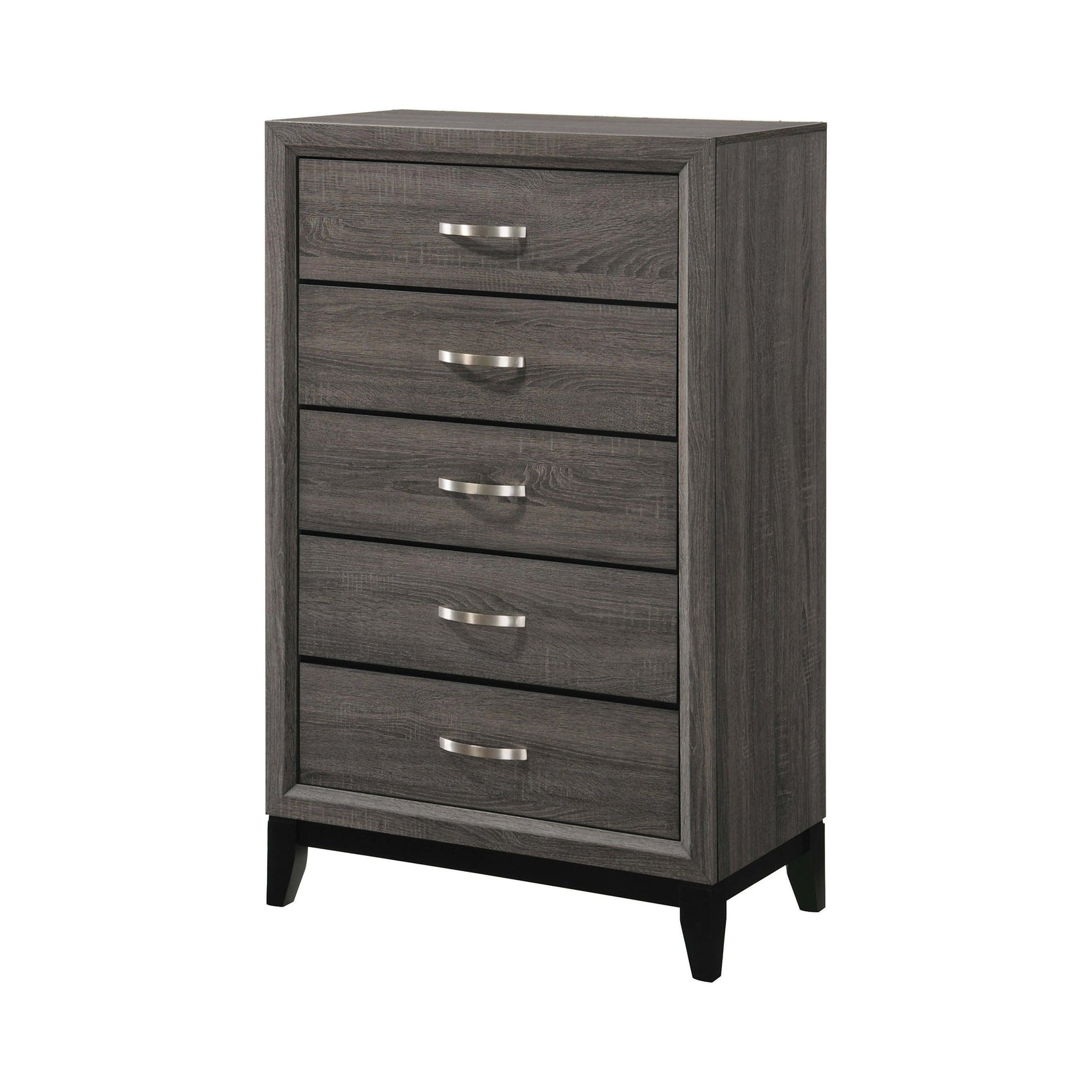 Watson 2-Drawer Nightstand Grey Oak And Black - Ella Furniture