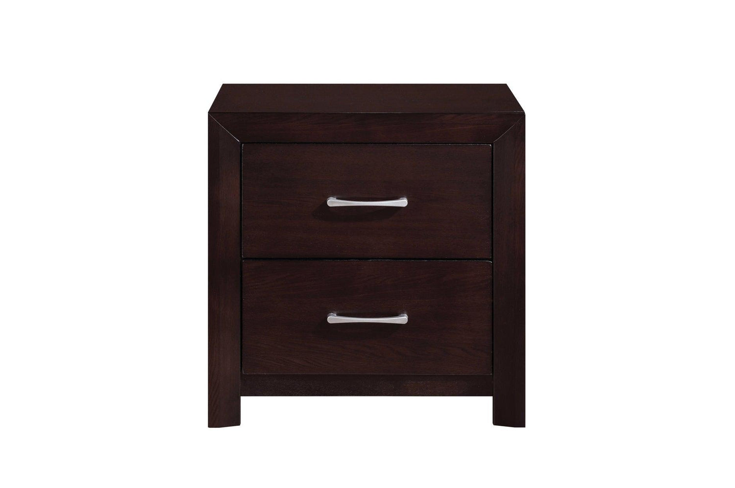 Edina Espresso Contemporary Solid Hardwood Faux Leather Upholstered Tufted Platform Bedroom Set - Ella Furniture