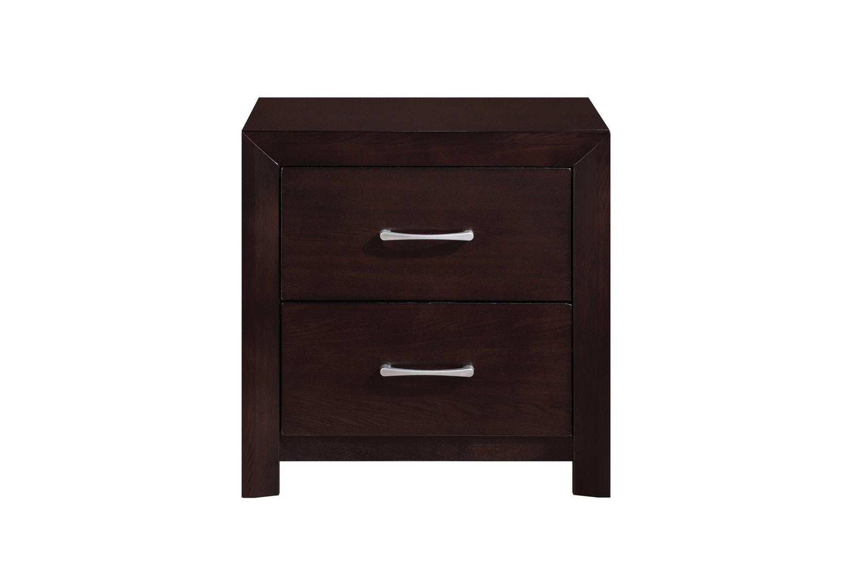 Edina Espresso Contemporary Solid Hardwood Faux Leather Upholstered Tufted Platform Bedroom Set - Ella Furniture