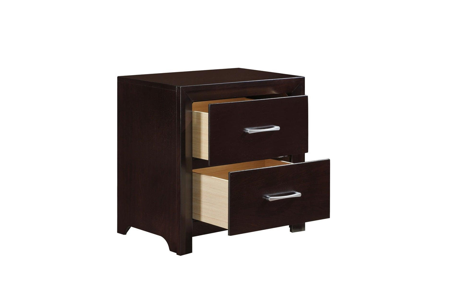 Edina Espresso Faux Veneer Engineered Wood Faux Leather Upholstered Tufted Youth Panel Bedroom Set - Ella Furniture