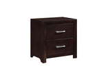 Edina Espresso Contemporary Solid Hardwood Faux Leather Upholstered Tufted Platform Bedroom Set - Ella Furniture