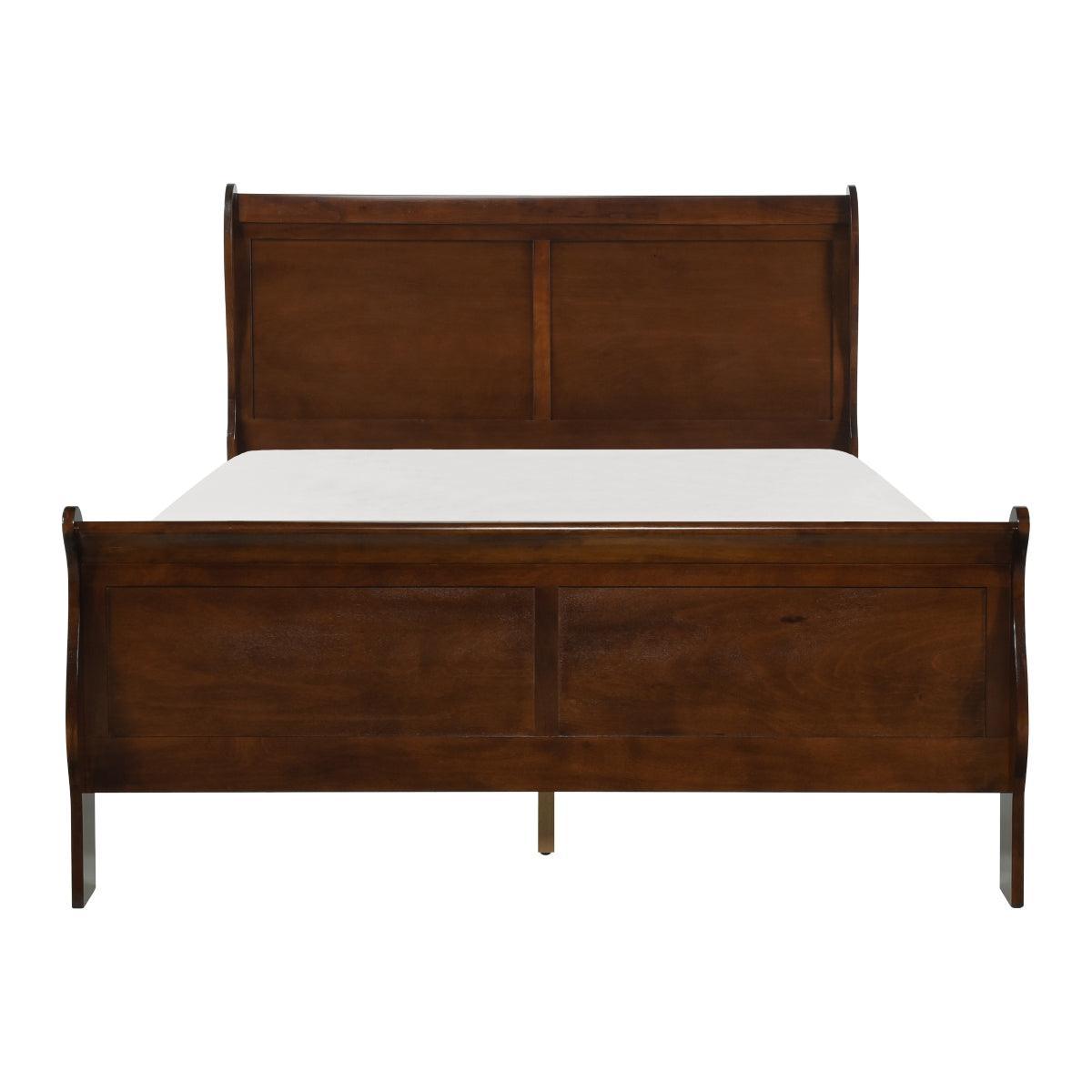 Mayville Brown Modern Traditional Okume Veneer Wood And Engineered Wood Full Bed - Ella Furniture