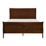 Mayville Brown Cherry Modern Traditional Okume Veneer Wood And Engineered Wood Queen Sleigh Bed - Ella Furniture