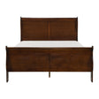 Mayville Brown Cherry Modern Traditional Okume Veneer Wood And Engineered Wood King Panel Bed - Ella Furniture