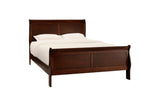 Mayville Burnished Brown Cherry Modern Traditional Solid Wood Panel Bedroom Set - Ella Furniture