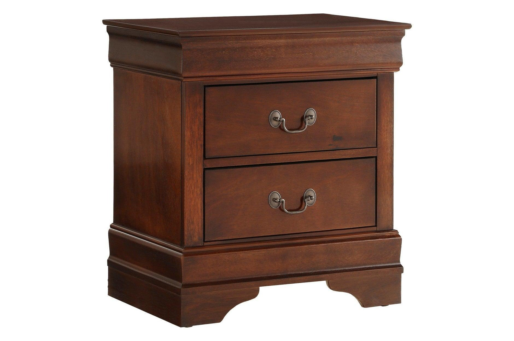 Mayville Burnished Brown Cherry Modern Traditional Solid Wood Panel Bedroom Set - Ella Furniture