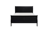 Mayville Black Modern Traditional Solid Wood Sleigh Bedroom Set - Ella Furniture
