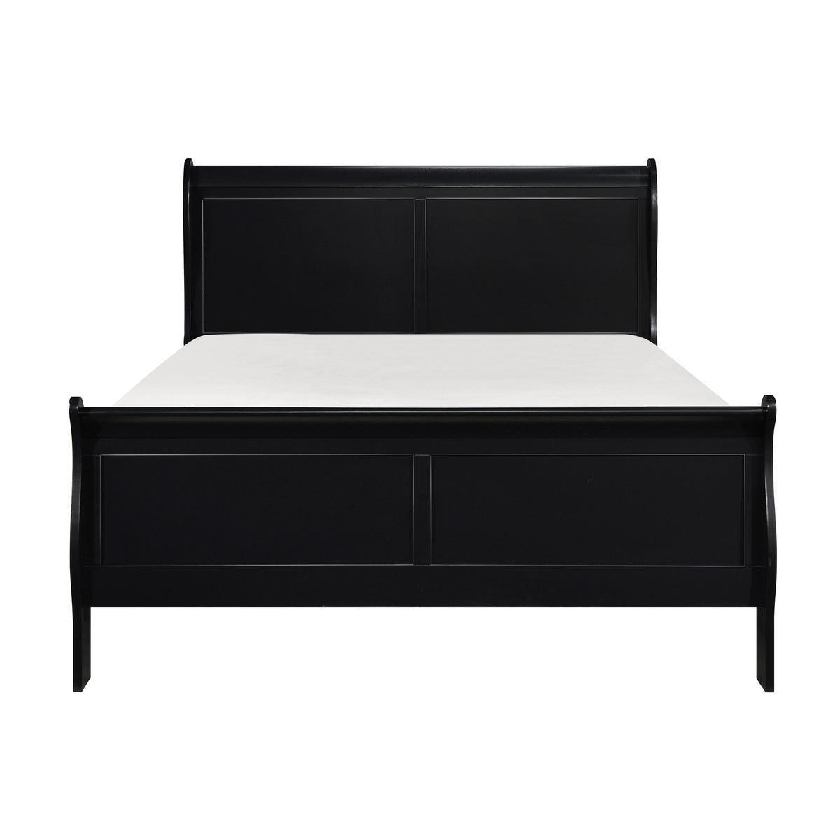 Mayville Black Wood Modern Traditional Okume Veneer Wood And Engineered Wood Full Bed - Ella Furniture