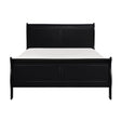 Mayville Black Modern Traditional Okume Veneer Wood, Engineered Wood Youth Queen Sleigh Bed - Ella Furniture