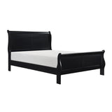 Mayville Black Wood Modern Traditional Okume Veneer Wood And Engineered Wood Full Bed - Ella Furniture