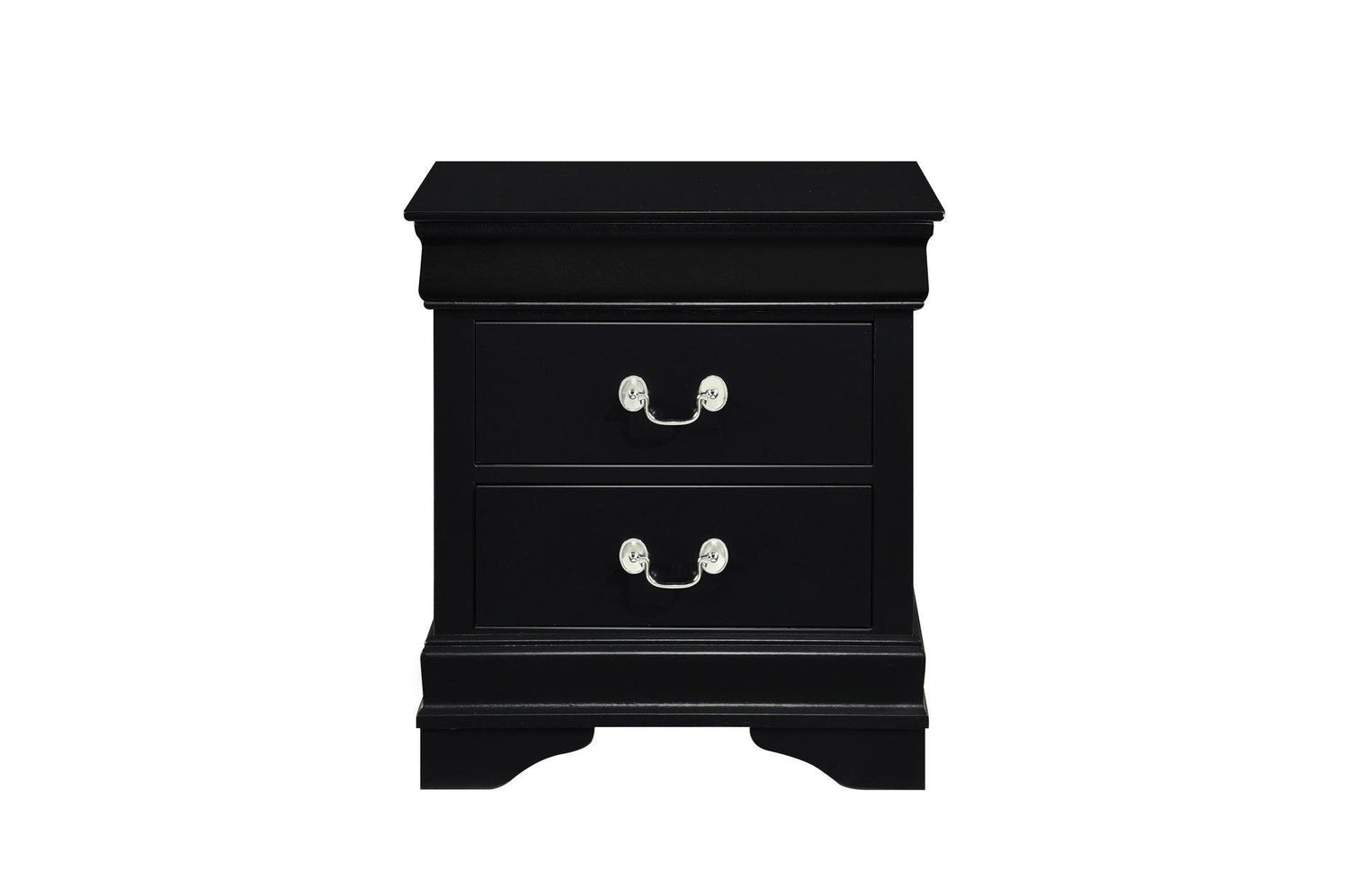 Mayville Black Modern Traditional Solid Wood Sleigh Bedroom Set - Ella Furniture