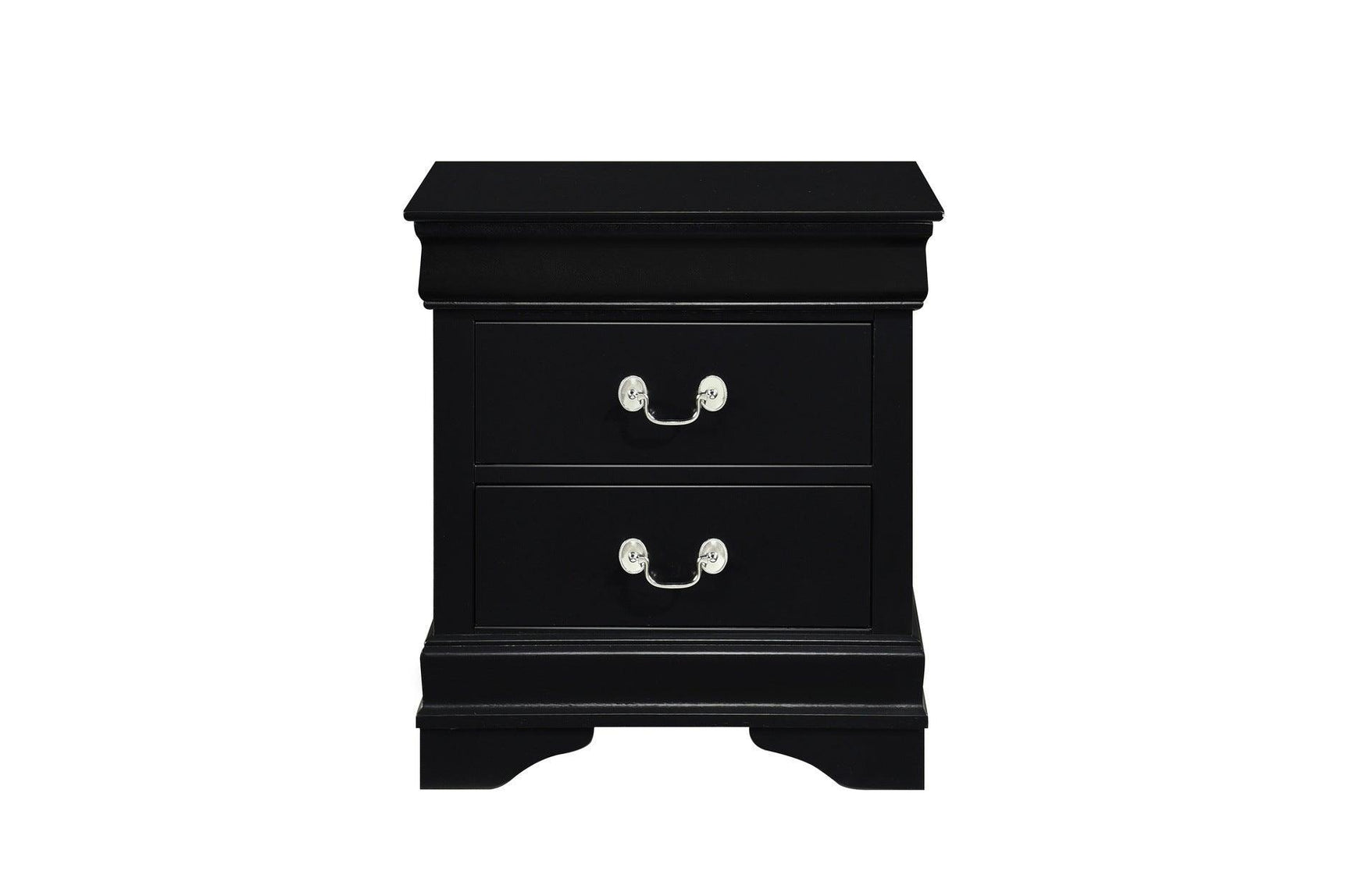 Mayville Black Modern Traditional Solid Wood Sleigh Bedroom Set - Ella Furniture