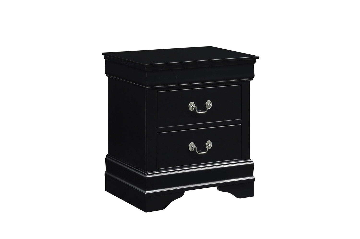 Mayville Black Modern Traditional Solid Wood Sleigh Bedroom Set - Ella Furniture