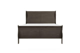 Mayville Stained Gray Modern Traditional Solid Wood Sleigh Bedroom Set - Ella Furniture