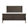 Mayville Stained Gray Modern Traditional Okume Veneer Wood And Engineered Wood King Sleigh Bed - Ella Furniture