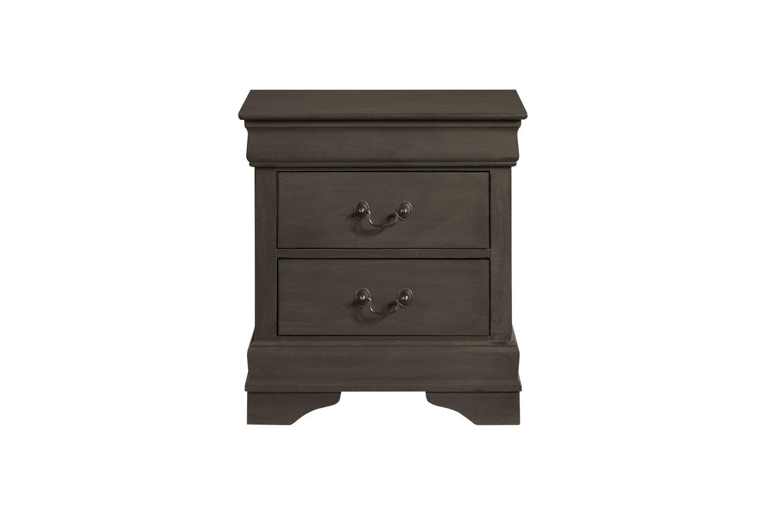 Mayville Stained Gray Modern Traditional Solid Wood Sleigh Bedroom Set - Ella Furniture