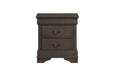 Mayville Stained Gray Modern Traditional Solid Wood Sleigh Bedroom Set - Ella Furniture