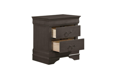Mayville Stained Gray Modern Traditional Solid Wood Sleigh Bedroom Set - Ella Furniture