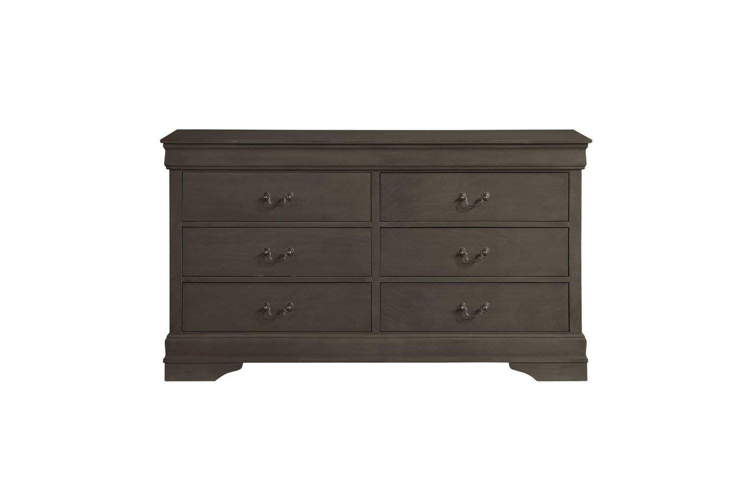 Mayville Stained Gray Modern Traditional Solid Wood Sleigh Bedroom Set - Ella Furniture